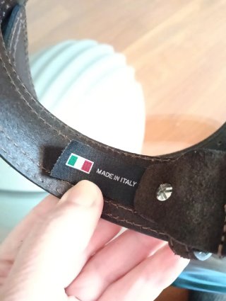 Cintura Spada Roma Pelle Marrone e nera Fibbia Arg