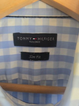 Camicia Tommy Hilfiger a quadri blu e bianchi