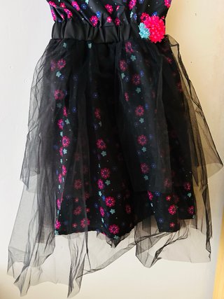 DISFRAZ CATRINA ZARA + DIADEMA TALLA 3-4 AÑOS