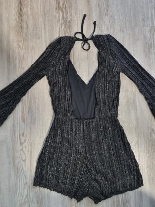 Mono Bershka Plateado Fiesta