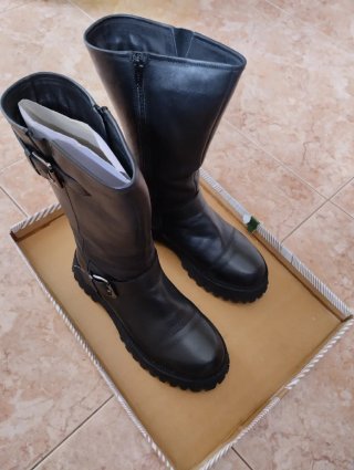Botas mujer media caña negras num 38