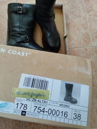 Botas mujer media caña negras num 38