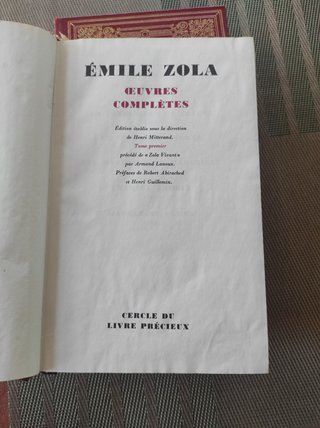 Colección completa Émile Zola en francés 15 tomos