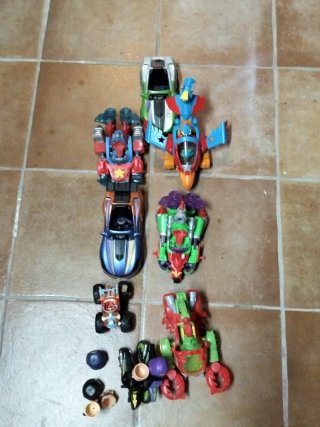 Lote Juguetes Transformables Robots y Coches