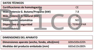 Plancha Gas Cromo Ranurada Serie 500 - PLC600CRRN