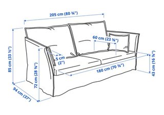 Sofá Backsälen Ikea 3 plazas