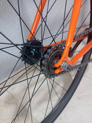 Bicicleta Fixie Naranja