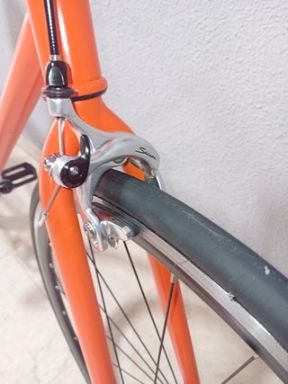 Bicicleta Fixie Naranja
