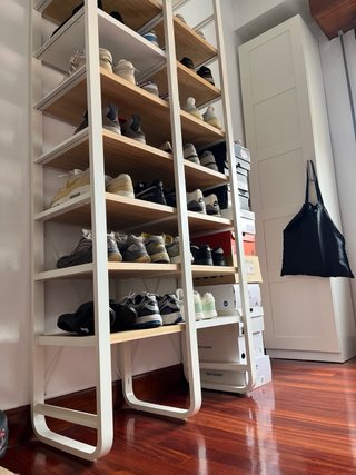 Estantería Zapatero Metálica y Madera