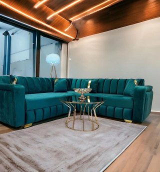Sofá modular beige a medida