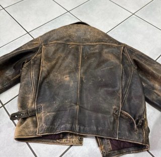 Giacca Pelle Vintage Old Brown