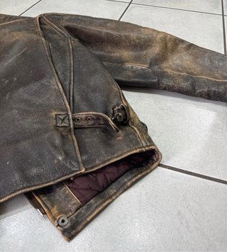 Giacca Pelle Vintage Old Brown