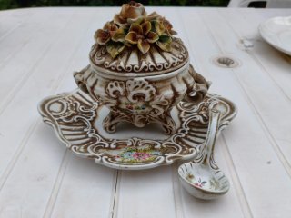 Sopera Vintage italiana estilo Capodimonte