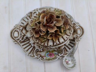 Sopera Vintage italiana estilo Capodimonte