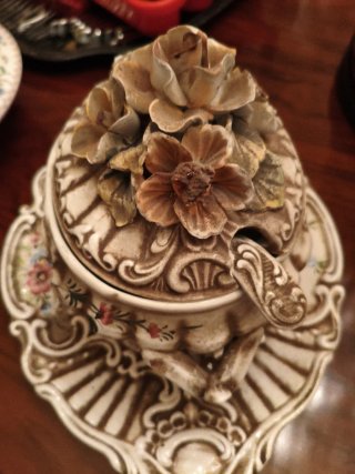Sopera Vintage italiana estilo Capodimonte
