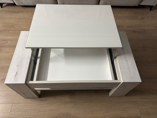 Mesa de centro moderna madera y cristal