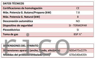 Plancha Gas Acero Rectificado Serie 100 - PLC6100RT