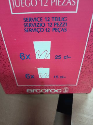 Juego 12 Vasos Arcoroc Olimpia
