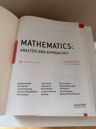 Matemáticas IB: Análisis y Enfoques Nivel Estándar