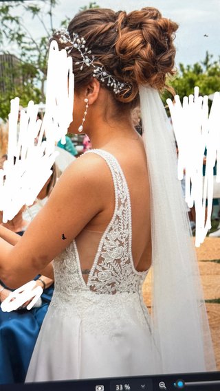Vestido Novia Rosa Clara Blanco con belo zapatos