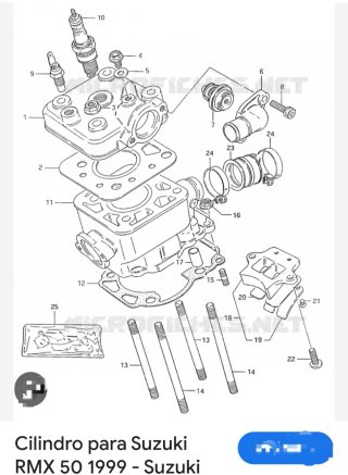 Cilindro piston Culata Suzuki RMX 50cc