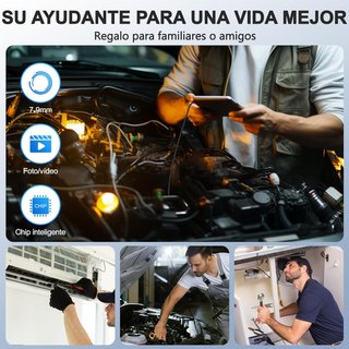 - Cámara endoscópica inspección impermeable led