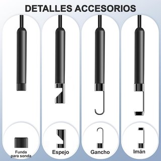 - Cámara endoscópica inspección impermeable led