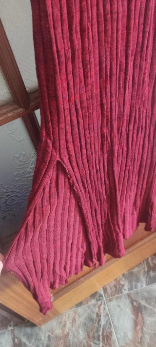 Vestido largo Zara burdeos talla M