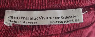 Vestido largo Zara burdeos talla M