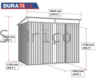 Caseta Metálica Top Shed Pent Roof 173x263x201 cm - Duramax