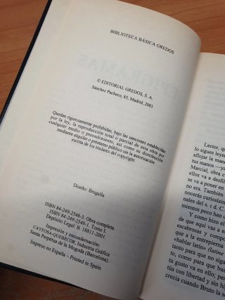 Marcial Epigramas Básica Gredos