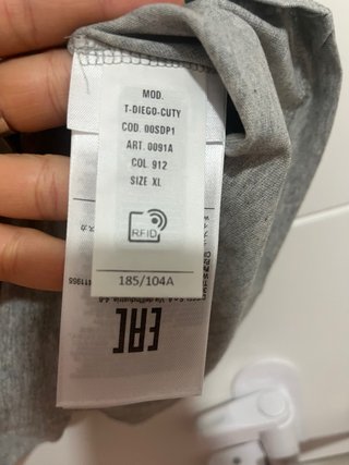 Camiseta Diesel XL Gris Nueva con Etiqueta
