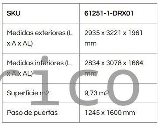Caseta Metálica Eco Javea 302x322x196 cm - Duramax