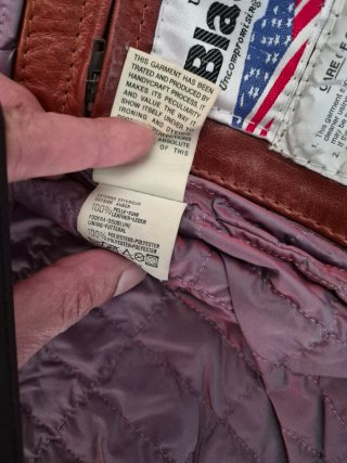 Giacca in pelle Blauer rossa taglia S