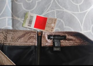 Falda plateada efecto piel serpiente Talla M Nueva