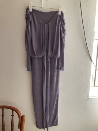 Vestido largo morado fiesta