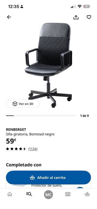 Escritorio y Silla Negra