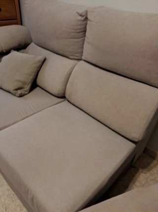 Sofá extraíble beige tela