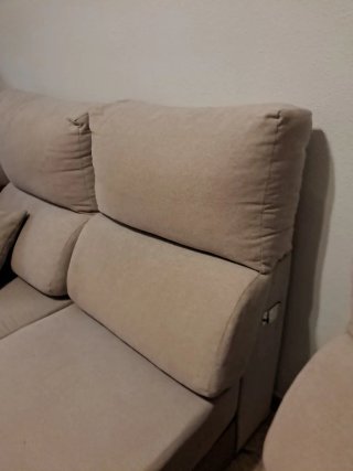 Sofá extraíble beige tela