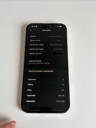 iPhone 16 Pro Max 256GB | Batería 93% | x2Garantía