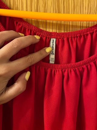 Blusa Stradivarius Roja Talla M