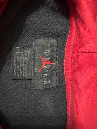 Sudadera Jordan Niño Negra y Roja