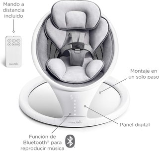 Munchkin hamaca mecedora bebé bluetooth portátil