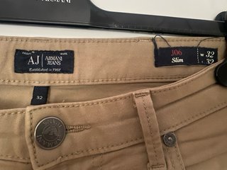 Pantalón Armani Jeans Talla 32 Marrón