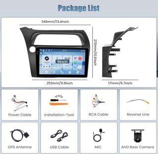 Radio Honda Civic VIII 9 4+64GB