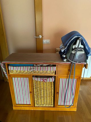 Mueble plancha con cestas y almacenaje