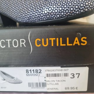 Zapatos Doctor Cutillas Talla 38 Azul/Plata