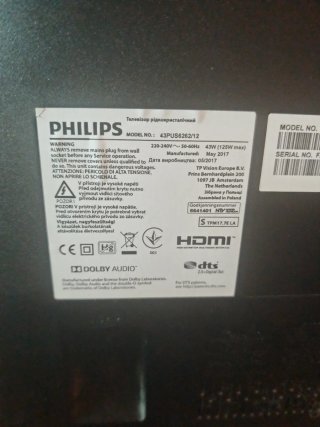 Televisión Philips Negra y Plateada
