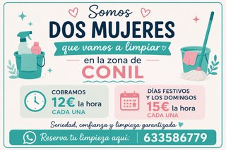 Limpiadoras a domicilio en conil