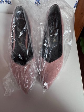 Zapatos tacón rosa Rebecca Hope T.36
